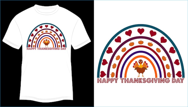 Vector happy thanksgiving day t-shirt design vector illustration