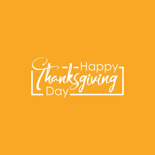 Happy Thanksgiving Day. Vector Illustration with Hand Lettered Text.