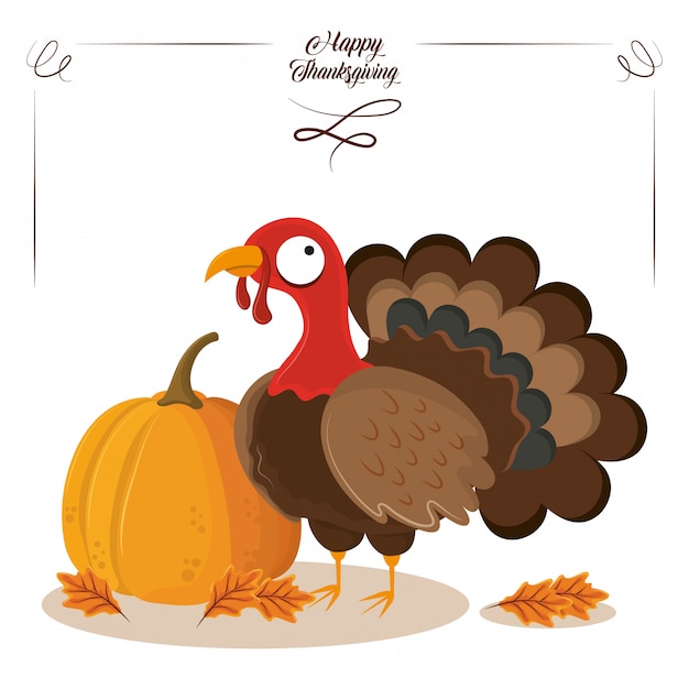 Vector happy thanksgiving day