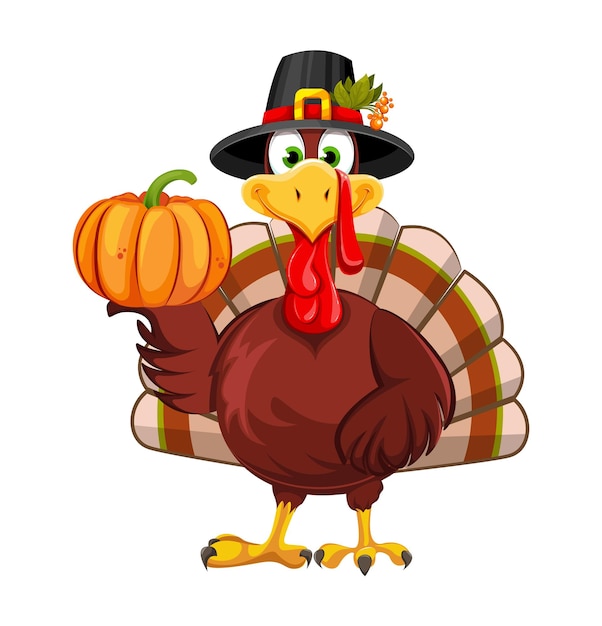 Vector happy thanksgiving funny thanksgiving turkey bird