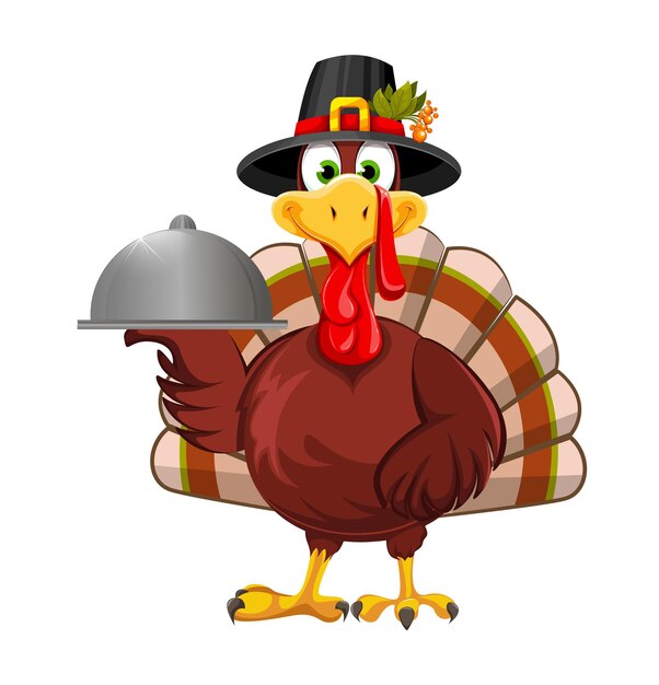 Vector happy thanksgiving funny thanksgiving turkey bird