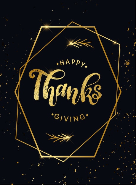 Vector happy thanksgiving greeting card design