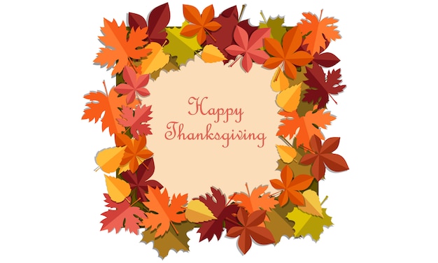 Happy thanksgiving herfstbladeren