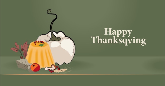 Premium Vector | Happy thanksgiving holiday design template for websites,  posters, banners. happy thanksgiving with