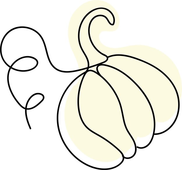 Vettore illustrazione di happy thanksgiving halloween autunno linea disegno autunno con zucca in colori pastello