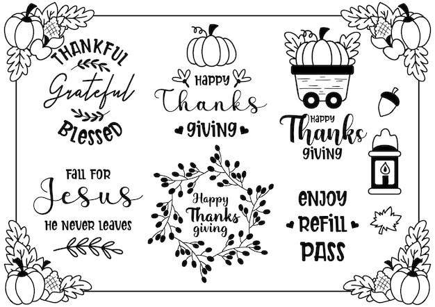 Vector happy thanksgiving illustration vector for banner, poster, flyer