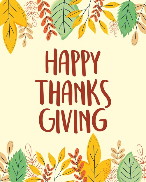 happy thanksgiving illustration
