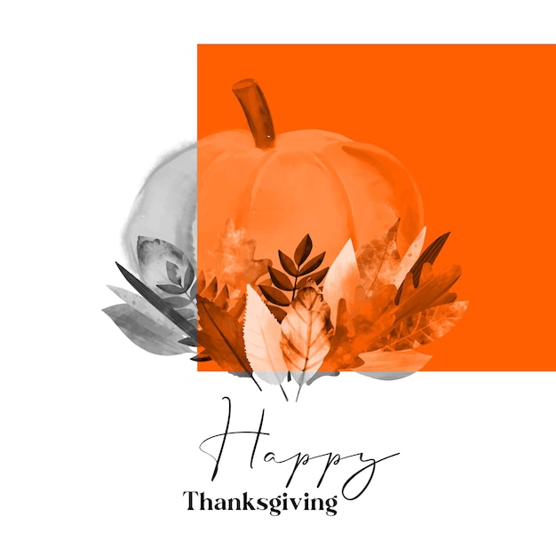 Happy thanksgiving kaart ontwerp illustratie