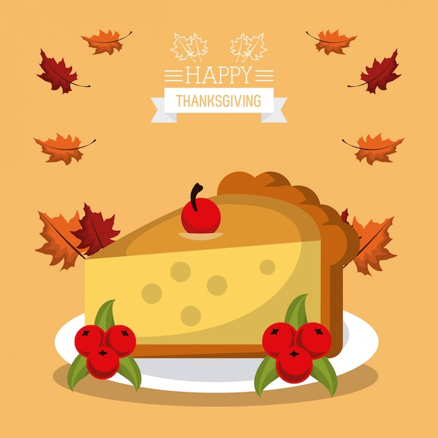 Vector happy thanksgiving-kaart