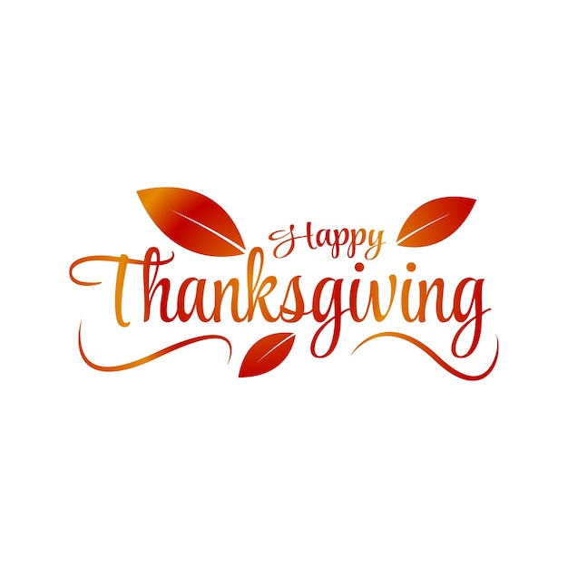 Happy thanksgiving lettering badge vector illustration