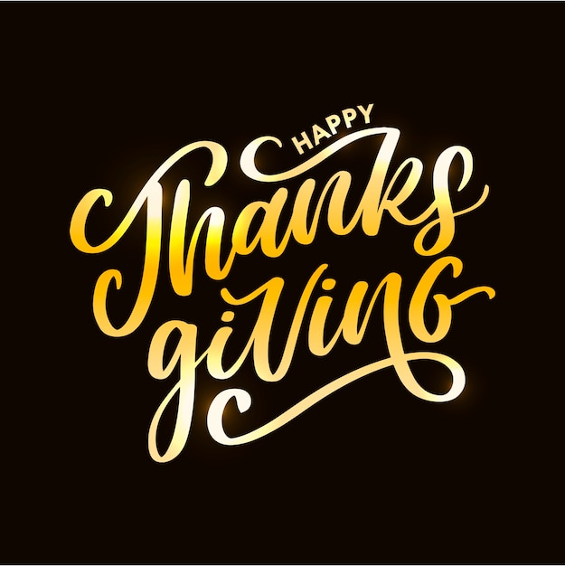 Happy thanksgiving lettering calligraphy
