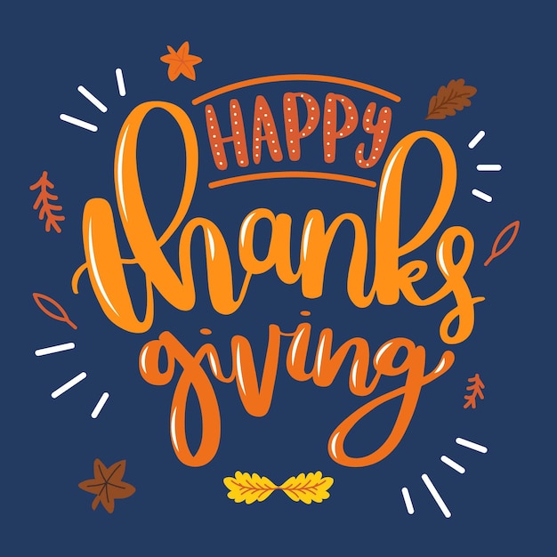 Happy thanksgiving lettering