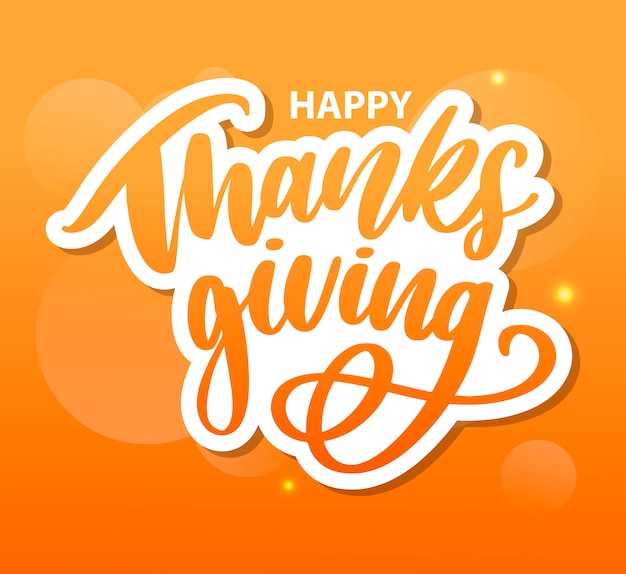 Happy thanksgiving lettering