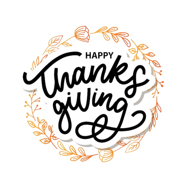 Happy thanksgiving lettering