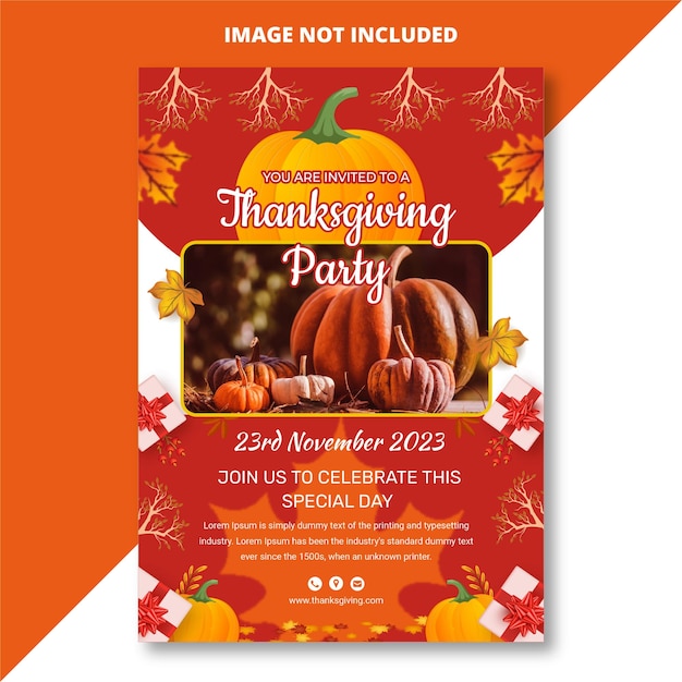 Vector happy thanksgiving poster template