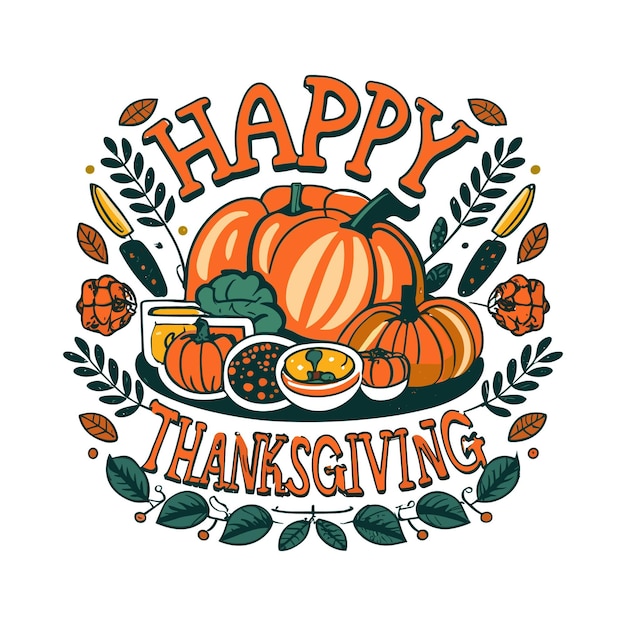 Happy thanksgiving t shirt design Generative Ai