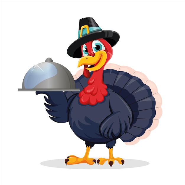 Vector happy thanksgiving turkey design vector