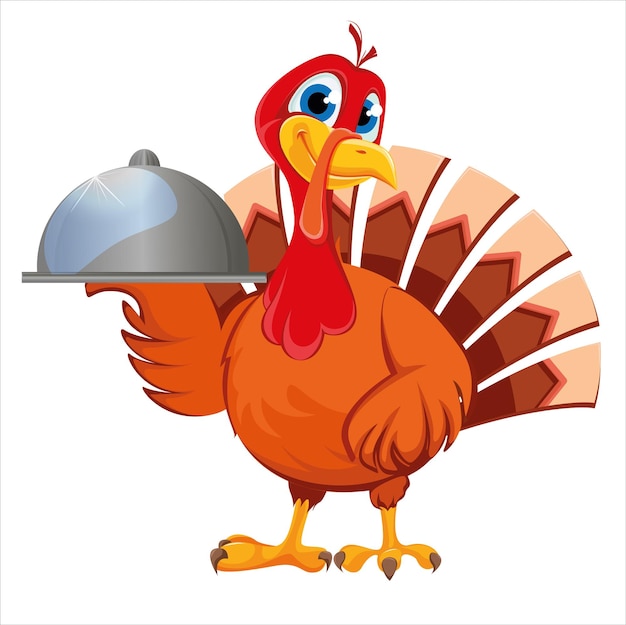 Vector happy thanksgiving turkey design vector