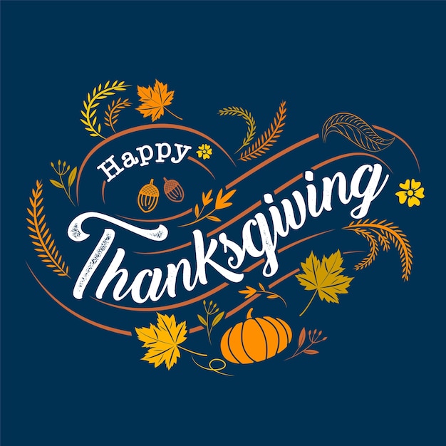 Happy thanksgiving typography