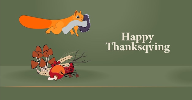 Happy Thanksgiving vakantie ontwerpsjabloon voor websites, posters, banners. Fijne Thanksgiving met