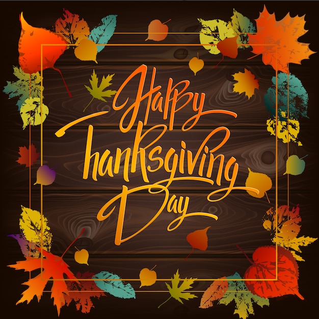 Vector happy thanskgiving day greeting card