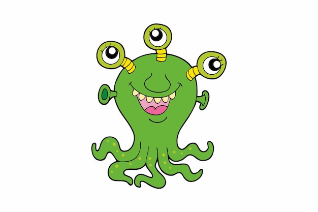 happy three-eyed monster