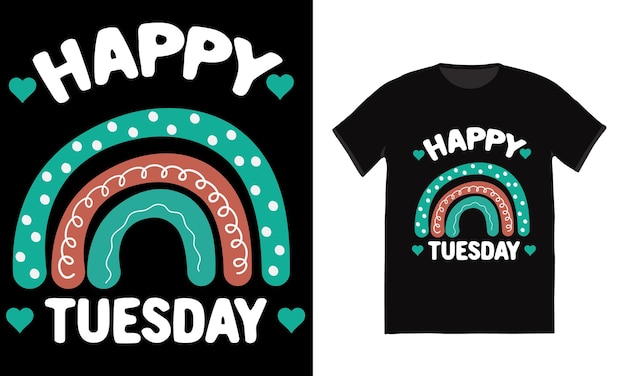Счастливый вторник дизайн футболки