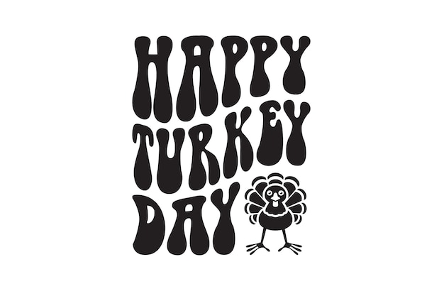 Vector happy turkey day