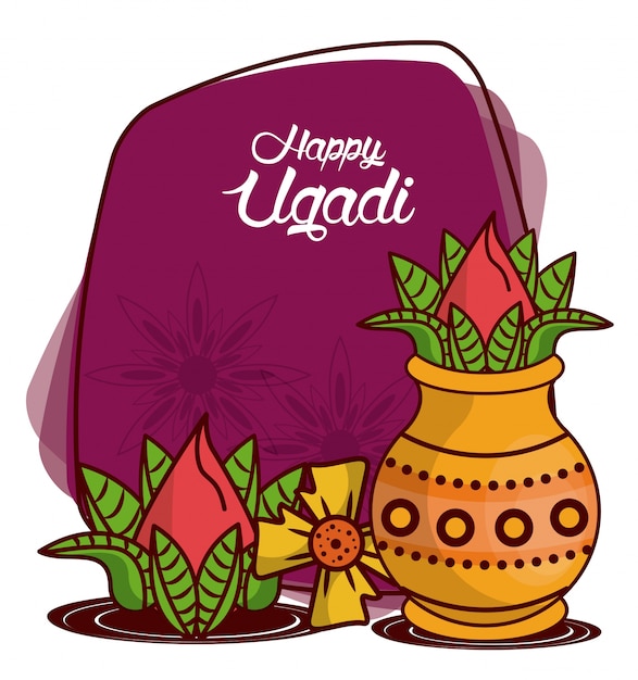 Happy ugadi design