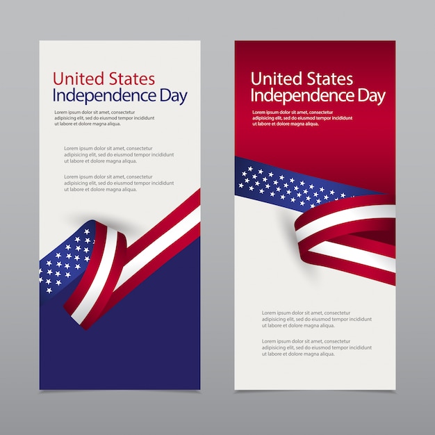 Happy united states independence day celebration template design illustration