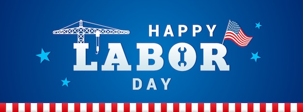 Happy usa labor day banner vector