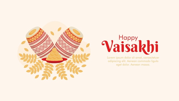 Happy vaisakhi background design template