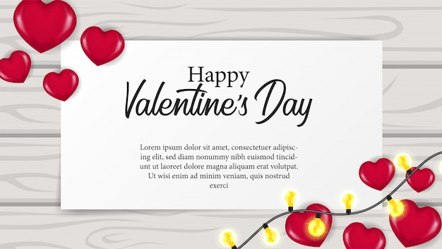 Happy Valentijnsdag banner sjabloon
