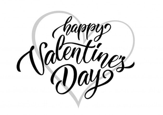 Vector happy valentijnsdag belettering