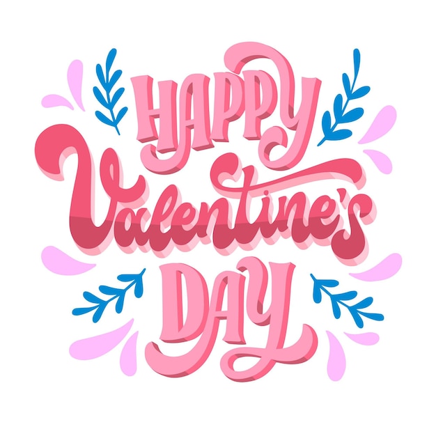 Happy valentijnsdag belettering