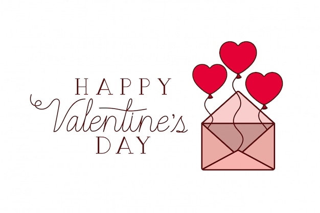 Happy Valentijnsdag label geïsoleerd pictogram