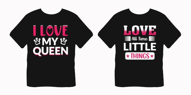 Happy Valentijnsdag typografie belettering citaten bundel set T-Shirt