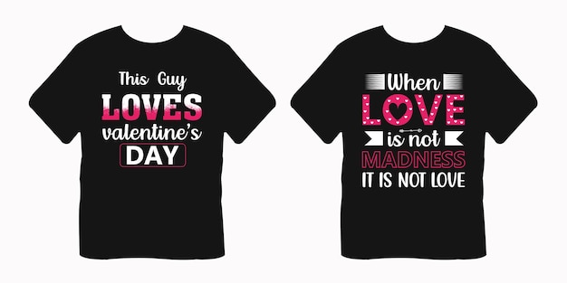 Happy Valentijnsdag typografie belettering citaten bundel set T-Shirt