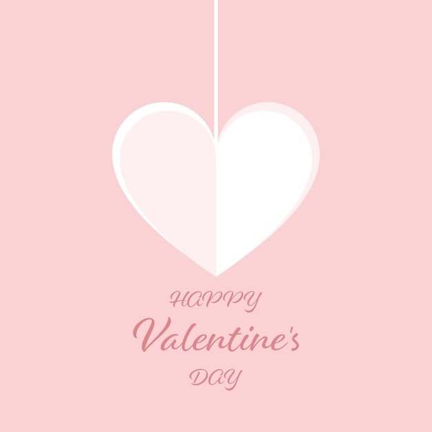 Happy Valentijnsdag wenskaart ontwerp achtergrond - vectorillustratie.