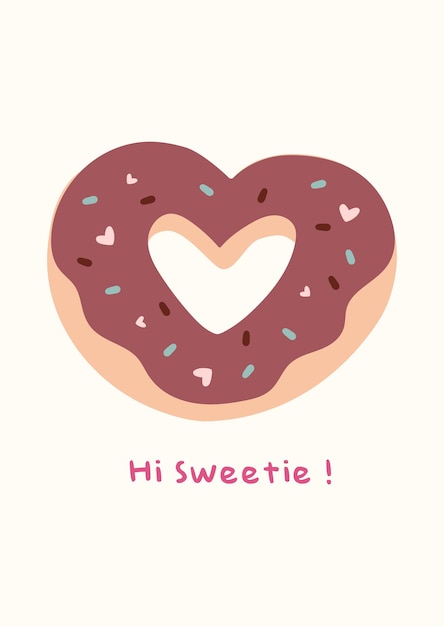 happy valentine card illustration