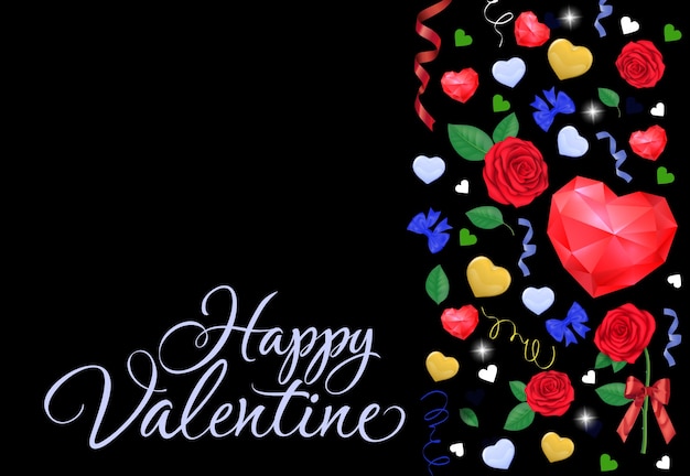 Happy valentine card con cuore