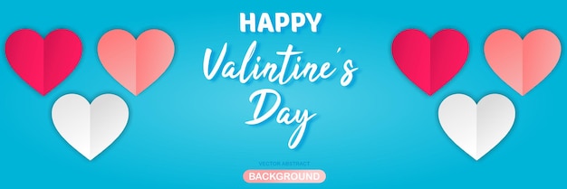 Vector happy valentine cute love sale banner vector illustration