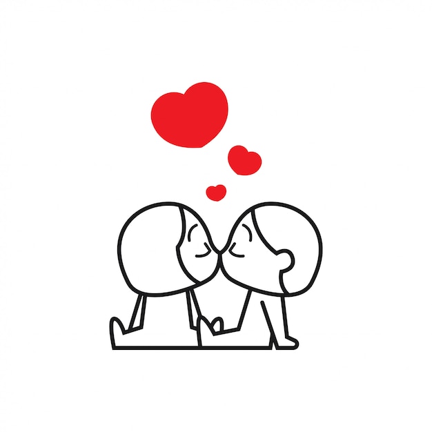 happy Valentine dag kinderen illustratie