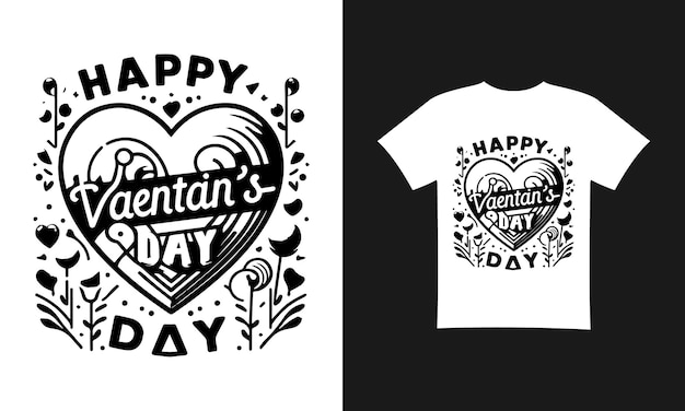 Vector happy valentine day 2024 tshirt design