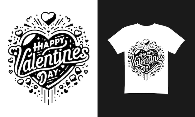 Vector happy valentine day 2024 tshirt design