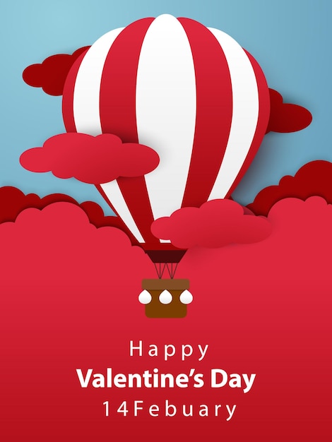 Vector happy valentine day background banner template