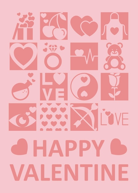 Vector happy valentine day background banner template