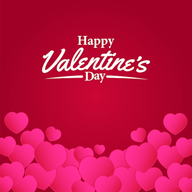 Happy Valentine day banner template