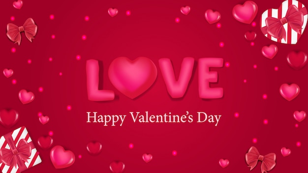 Happy Valentine day banner template