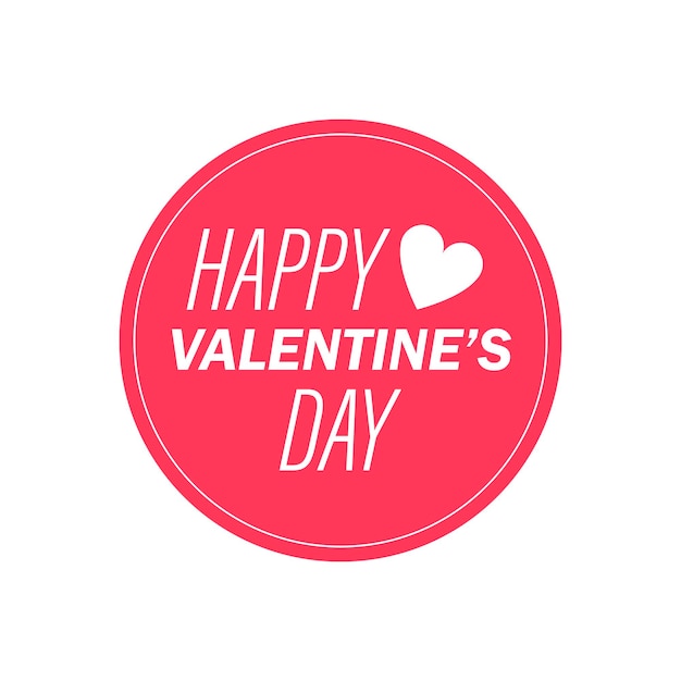 Happy valentine day card. Vector illustration isolated on white background